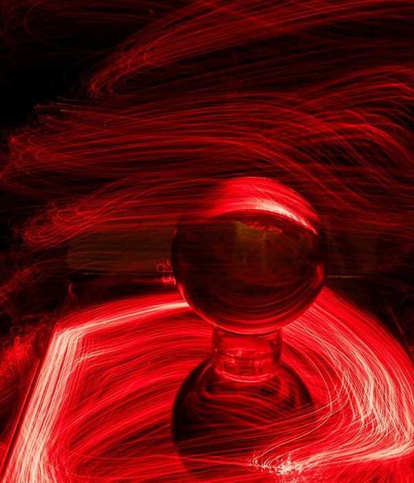 Abstract glowing sphere representing calm breath and energy cycle